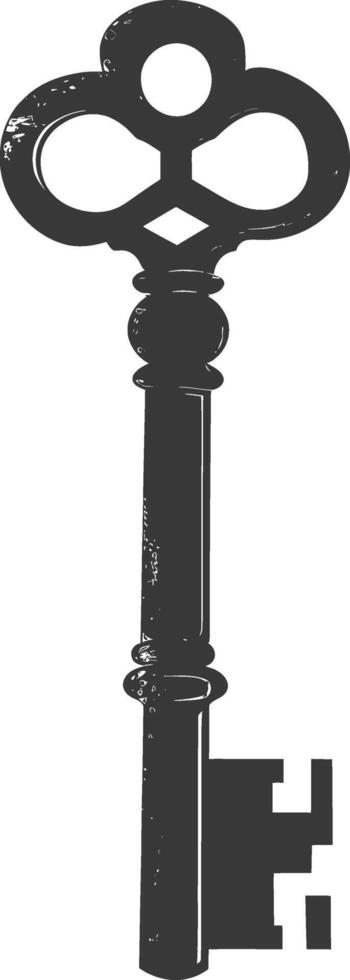 silueta llave negro color solamente vector