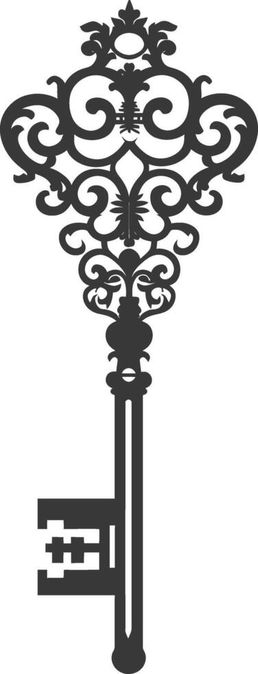 Silhouette key black color only vector
