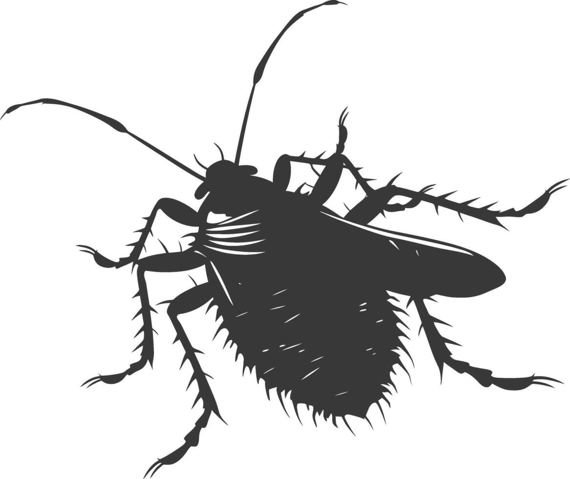 Silhouette lice animal black color only vector