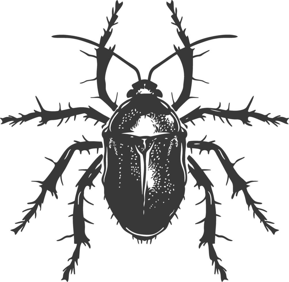 Silhouette lice animal black color only vector