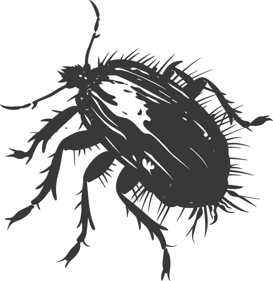 Silhouette lice animal black color only vector