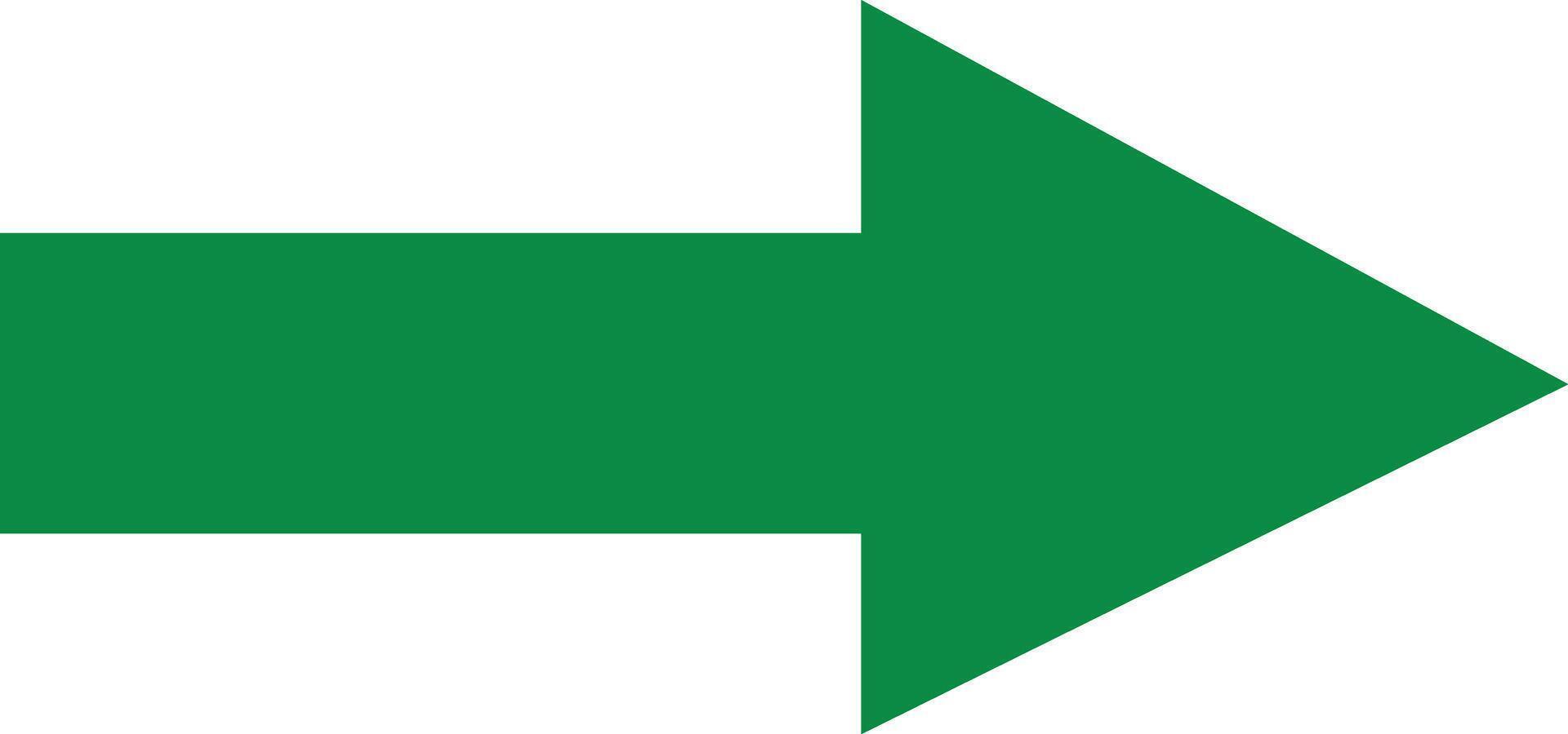 Green arrow street navigator flat clipart minimalistic on white background illustration vector