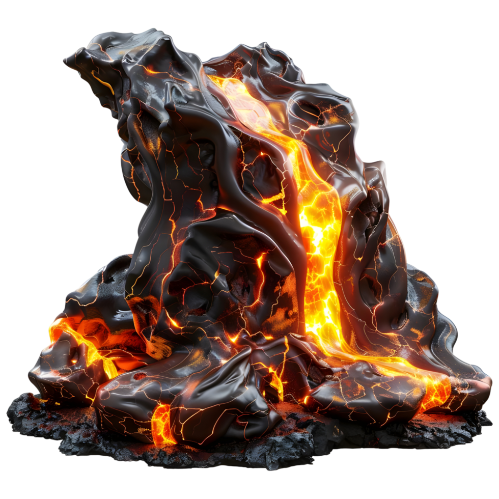 Molten Lava on Transparent background png