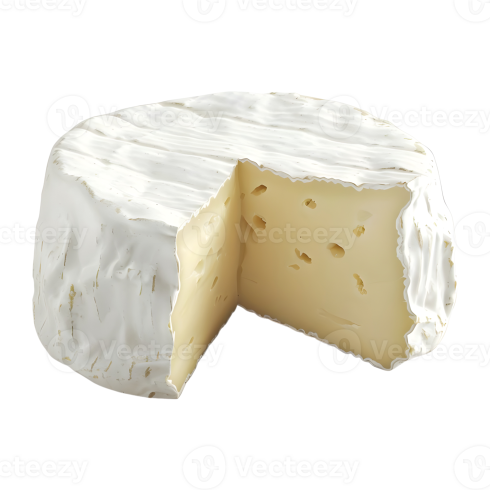 Goat Camembert Cheese on Transparent background png