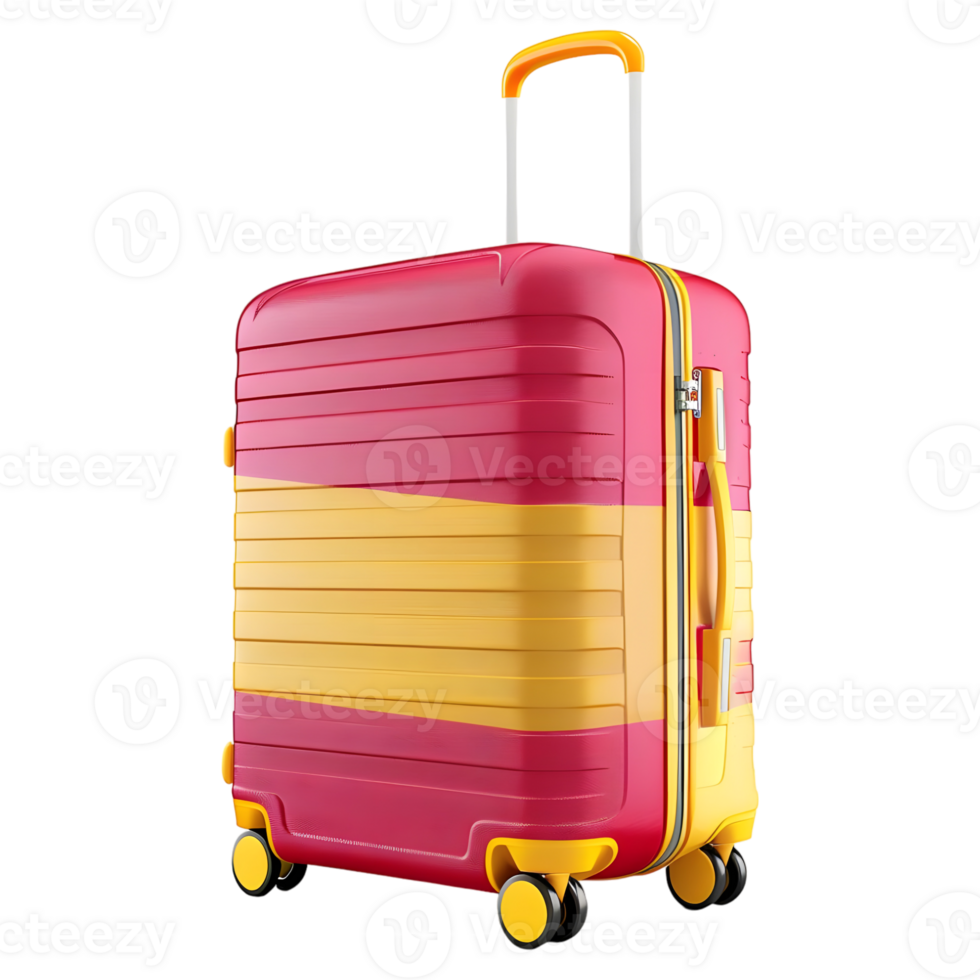 3D Rendering of a Travel Bag or Suitcase on Transparent Background png