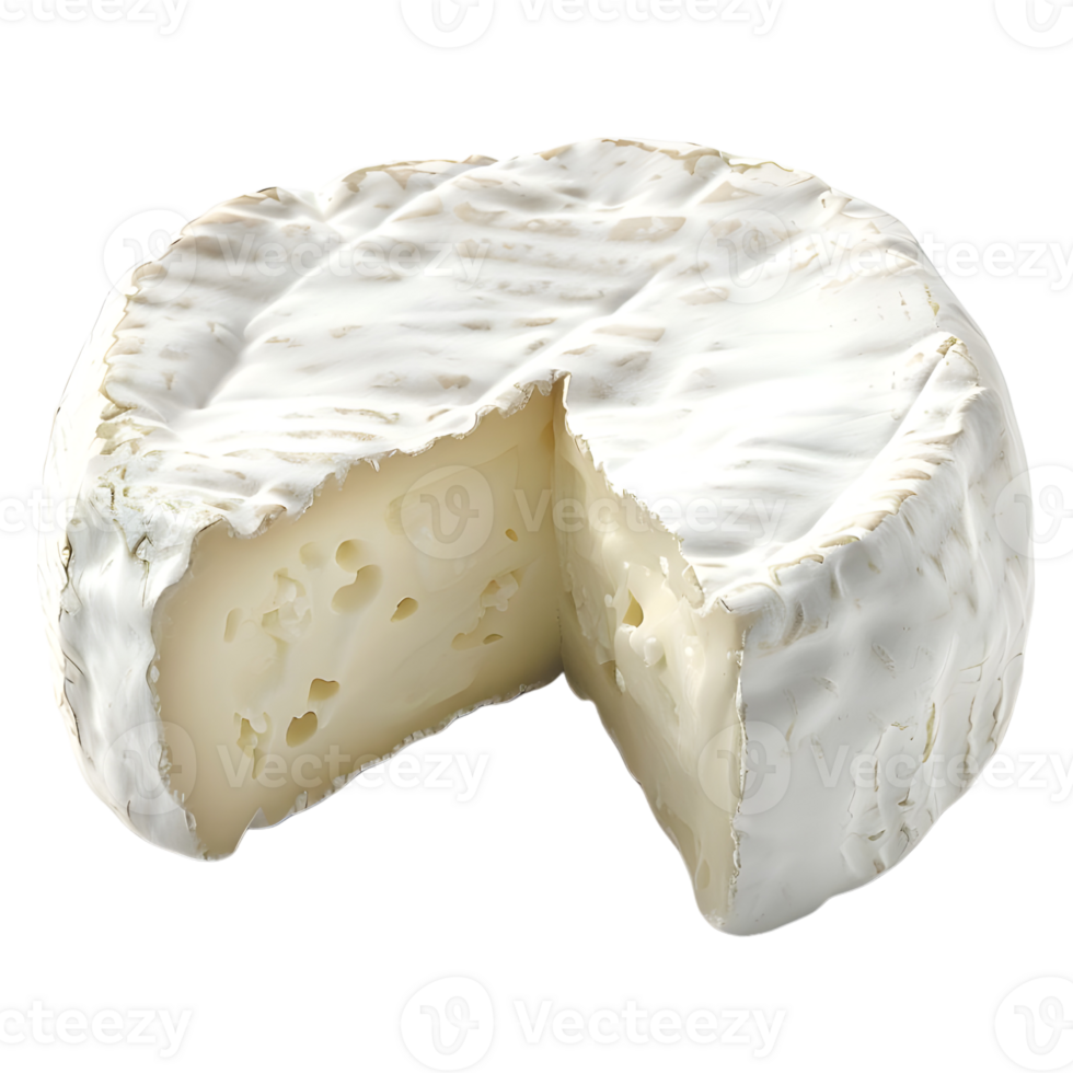 Goat Camembert Cheese on Transparent background png