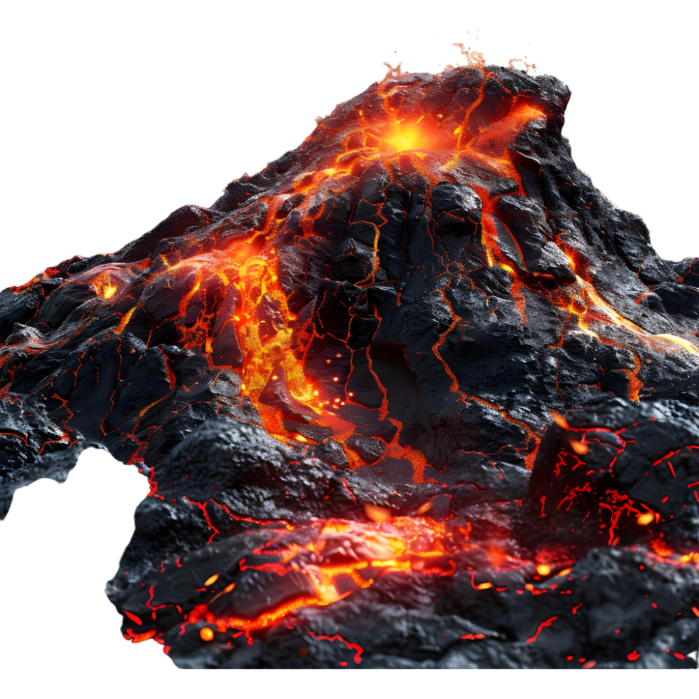 geschmolzen Lava auf transparent Hintergrund png