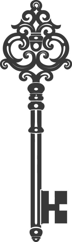 Silhouette key black color only vector