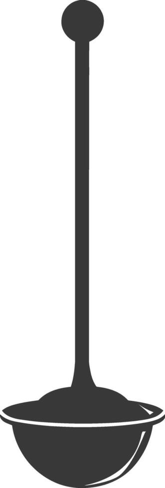 Silhouette toilet plunger black color only vector