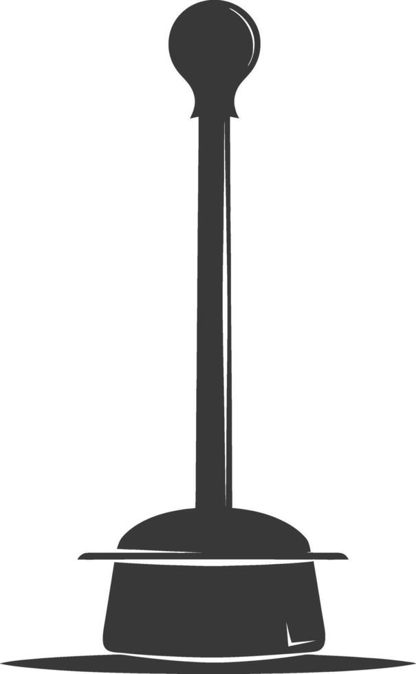 Silhouette toilet plunger black color only vector