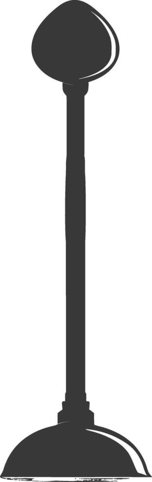 Silhouette toilet plunger black color only vector