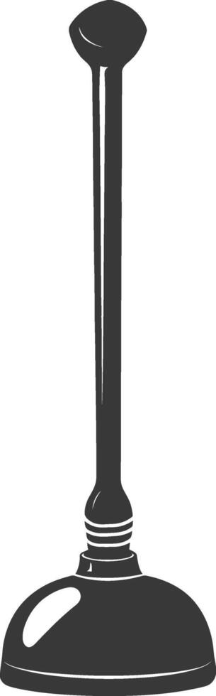Silhouette toilet plunger black color only vector