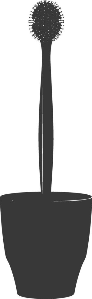 Silhouette toilet brush black color only vector