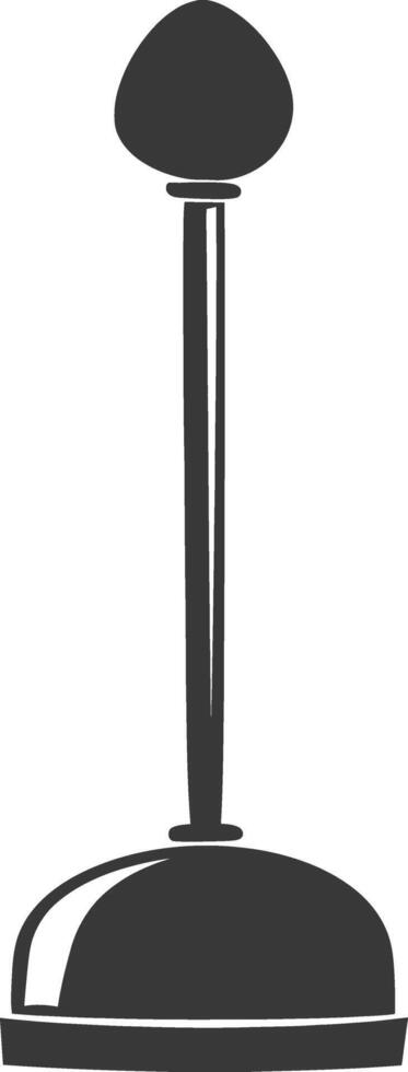 Silhouette toilet plunger black color only vector