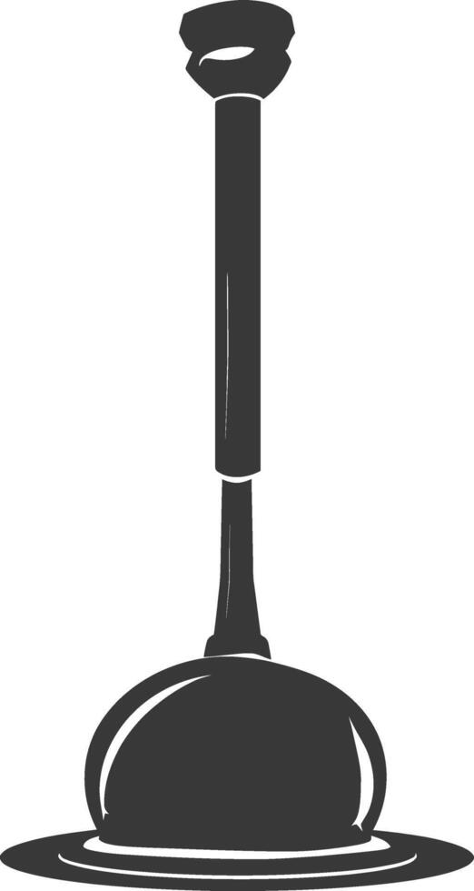 Silhouette toilet plunger black color only vector