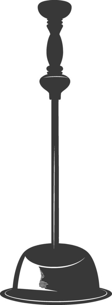 Silhouette toilet plunger black color only vector