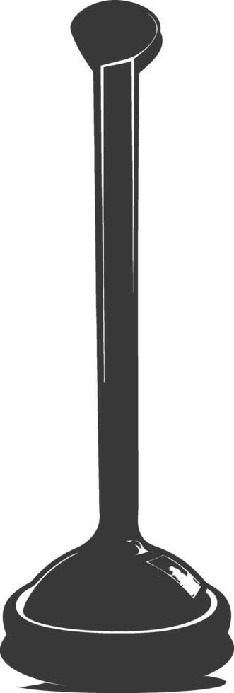 Silhouette toilet plunger black color only vector