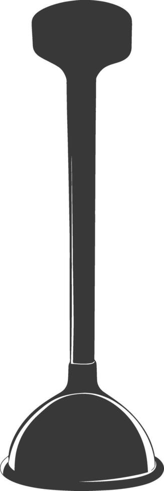 Silhouette toilet plunger black color only vector