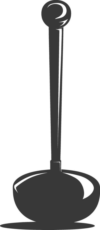 Silhouette toilet plunger black color only vector