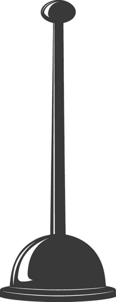 Silhouette toilet plunger black color only vector