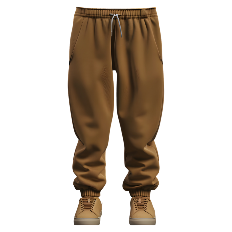 3D Rendering of a Brown Trouser on Transparent Background png