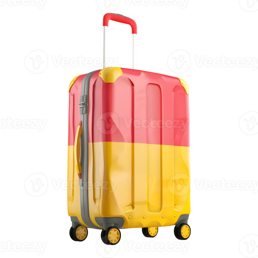 3D Rendering of a Travel Bag or Suitcase on Transparent Background png