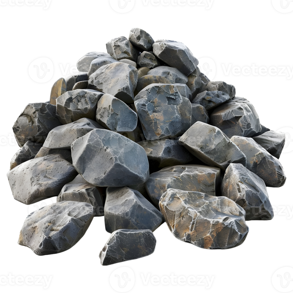 Different Kind of Stones Stack on Transparent background png