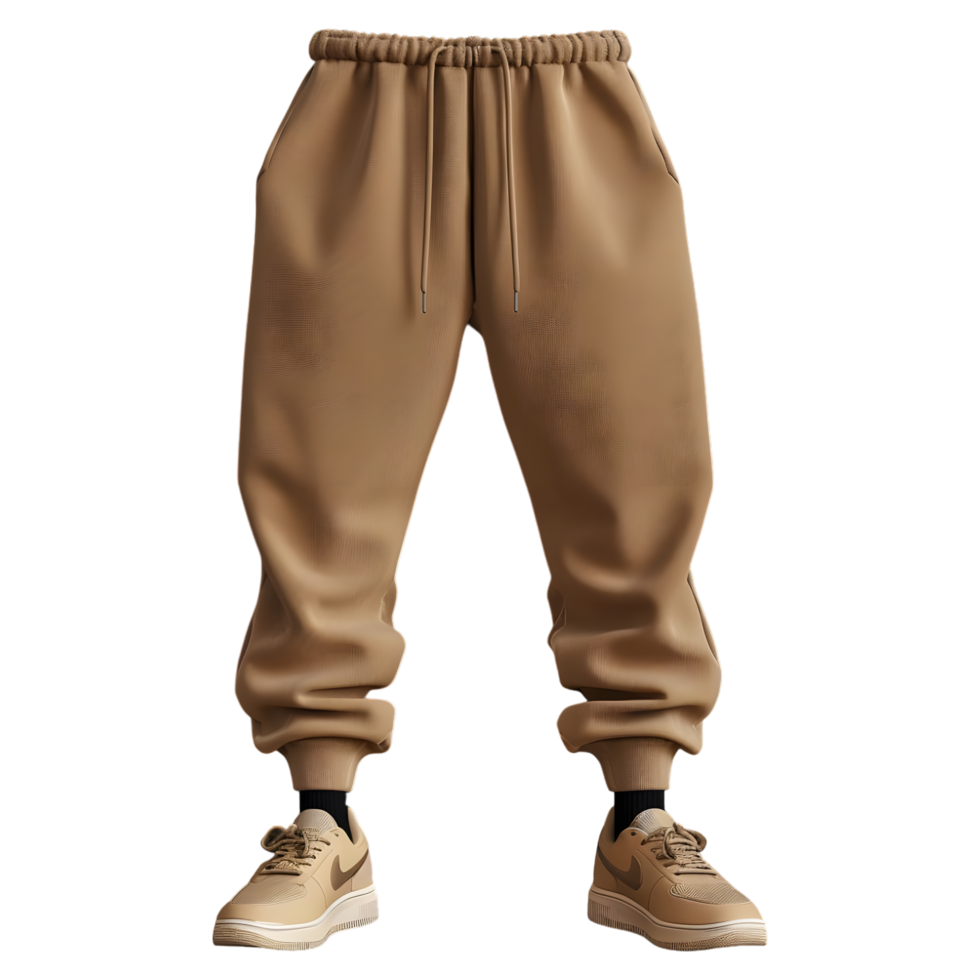 3D Rendering of a Brown Trouser on Transparent Background png
