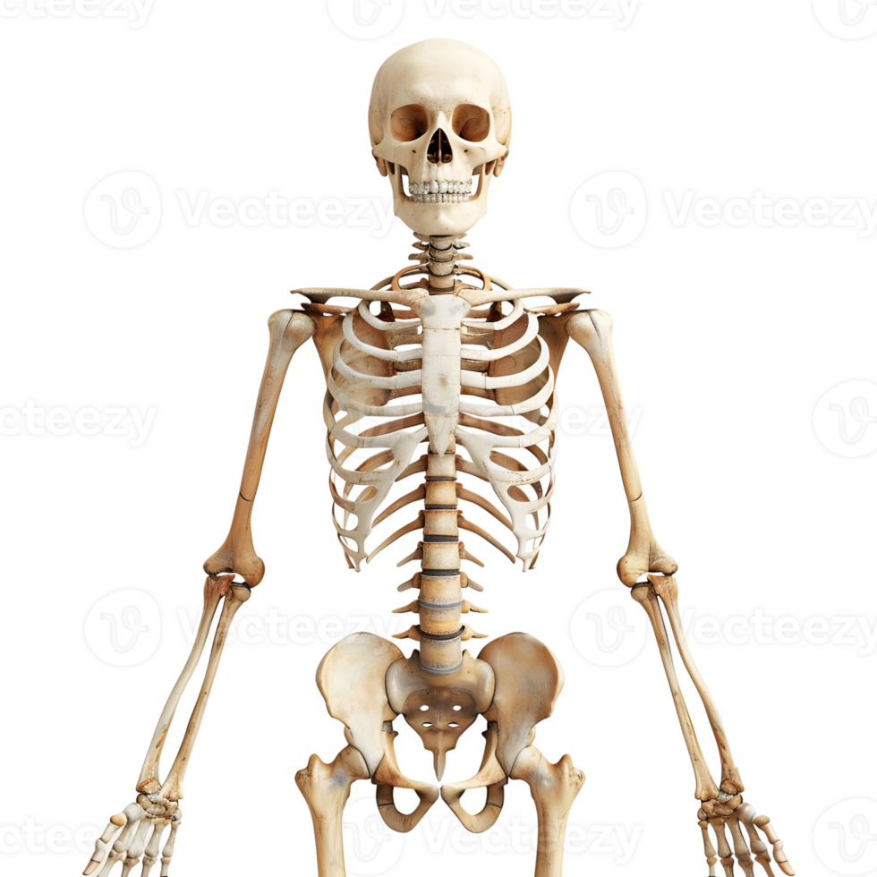 Knochen Struktur von Mensch auf transparent Hintergrund png