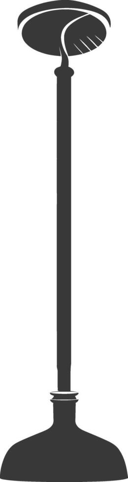 Silhouette toilet plunger black color only vector