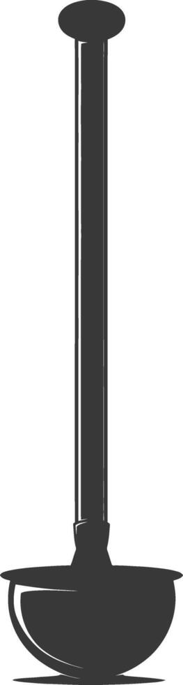 Silhouette toilet plunger black color only vector
