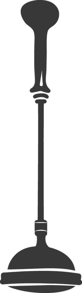 Silhouette toilet plunger black color only vector