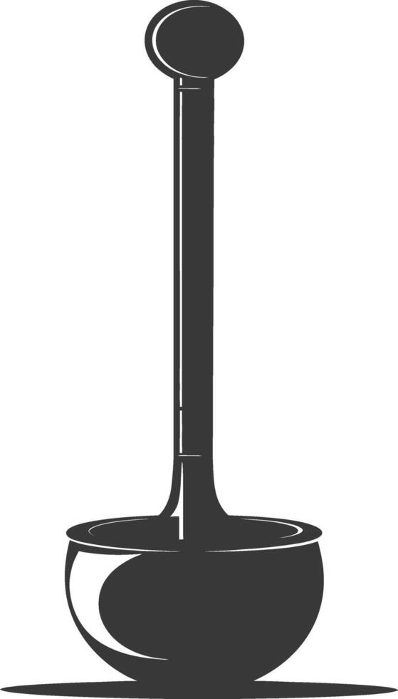 Silhouette toilet plunger black color only vector