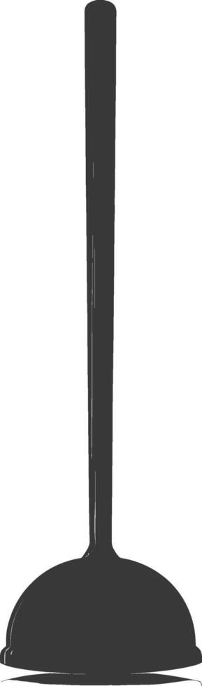 Silhouette toilet plunger black color only vector