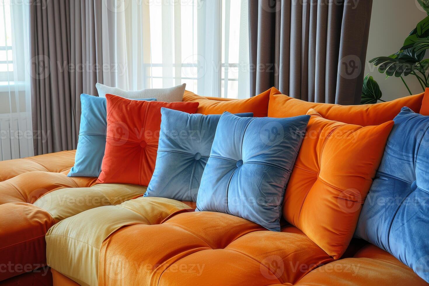 Vantage modern decor on pastel for furniture cutouts with ample text space in interior design photo