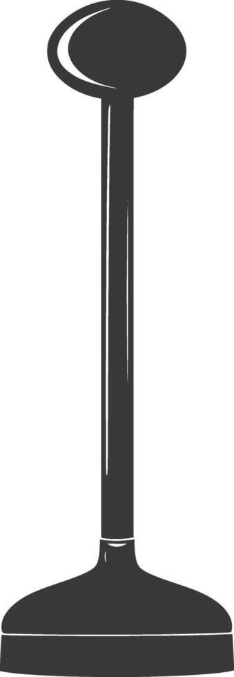 Silhouette toilet plunger black color only vector