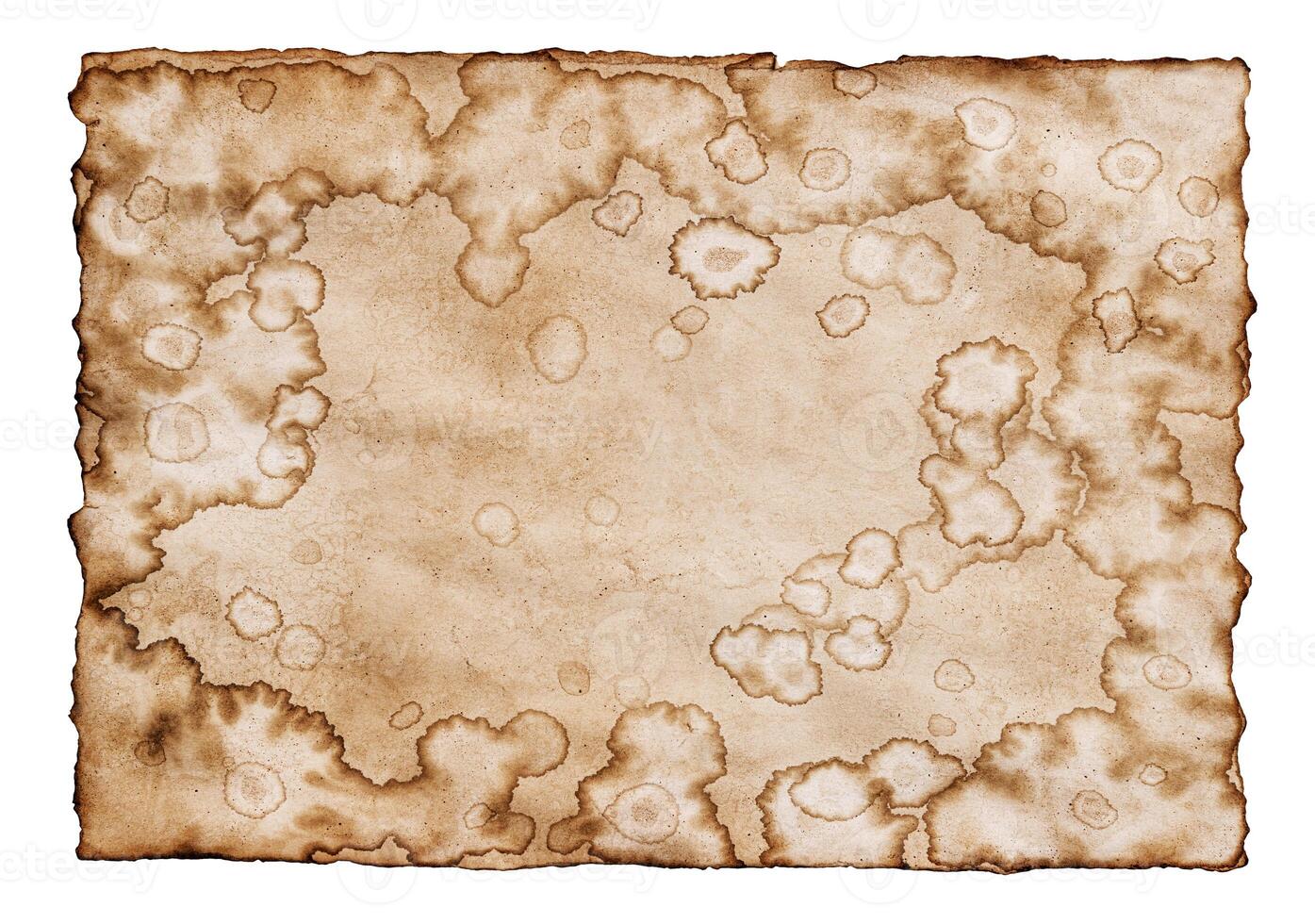 Old paper texture, vintage paper background, antique paper with charred edges photo