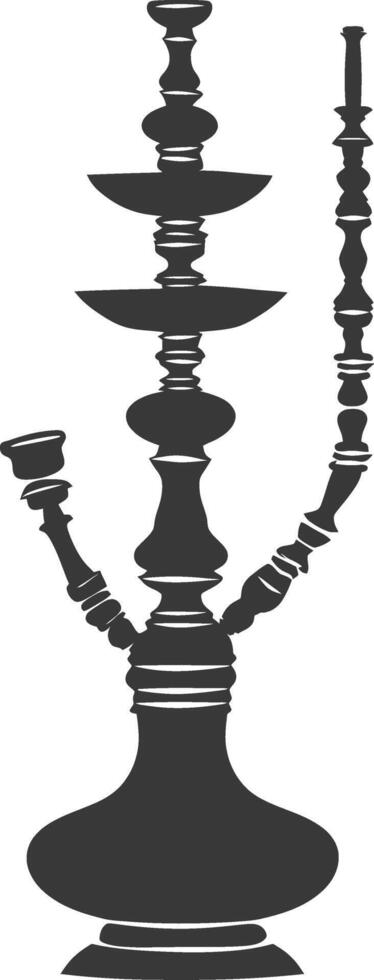 Silhouette Desarj Turkish Hookahs Traditional Shisha black color only vector