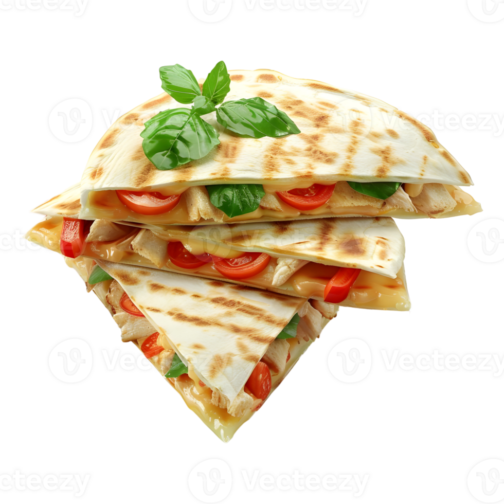 3D Rendering of a Quesadillas on Transparent Background png