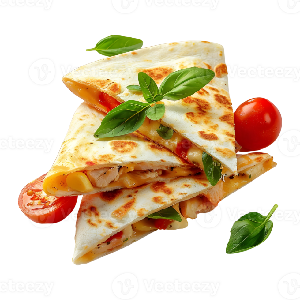 3D Rendering of a Quesadillas on Transparent Background png