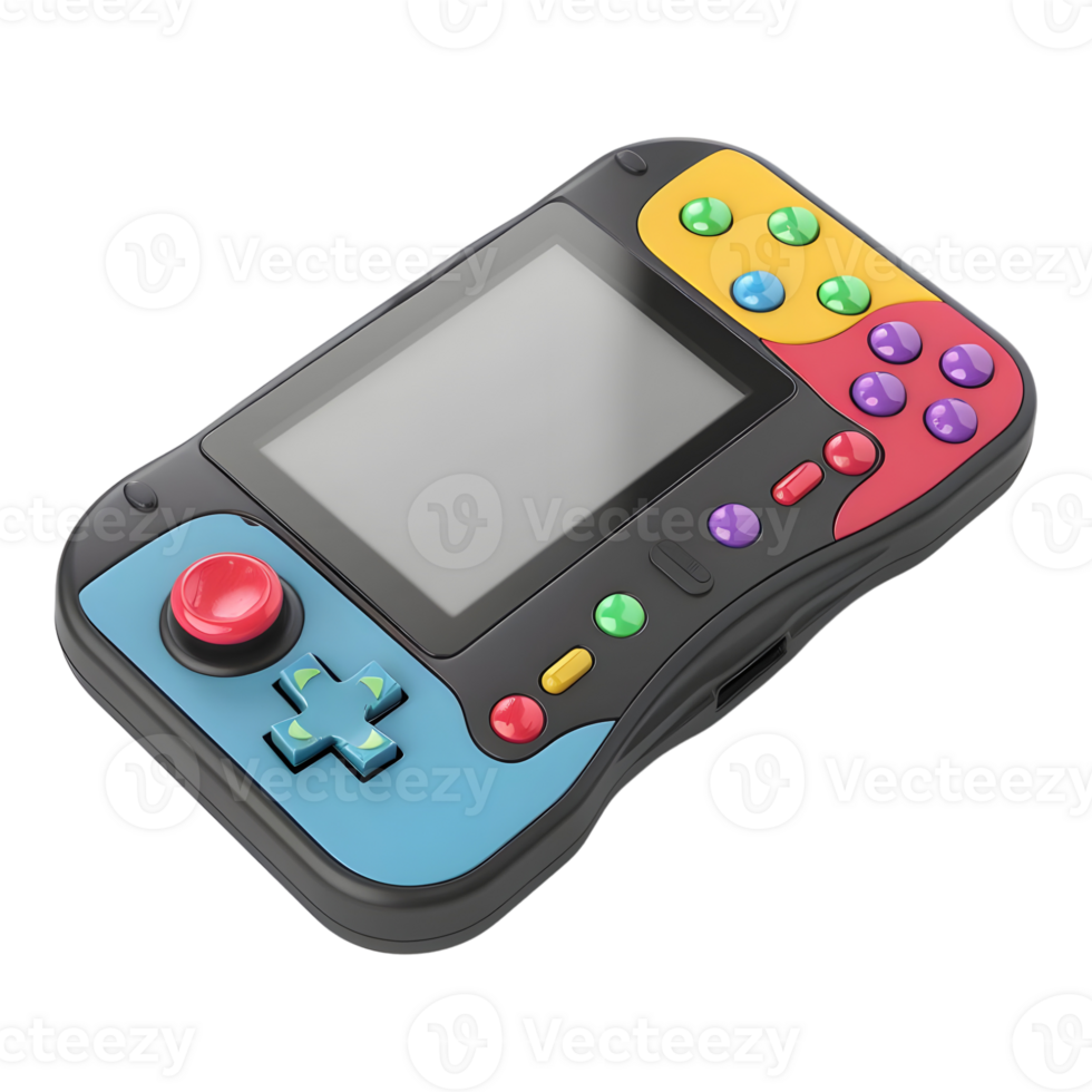3D Rendering of a Gaming Control Remote on Transparent Background png
