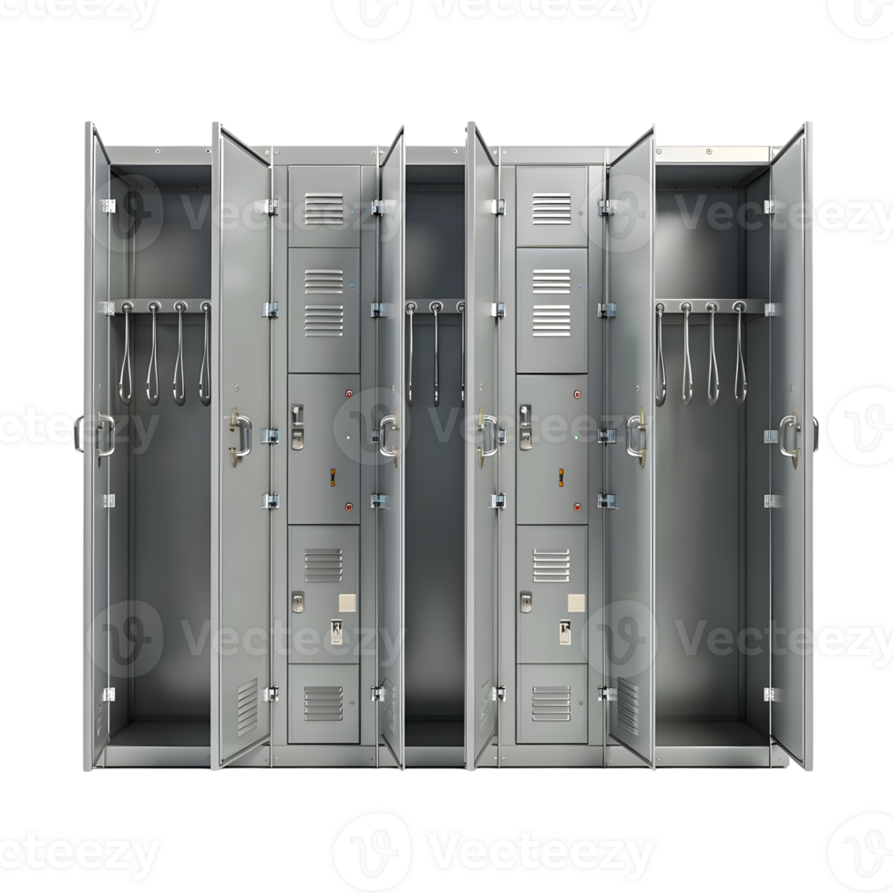 3D Rendering of a Big Public Locker on Transparent Background png