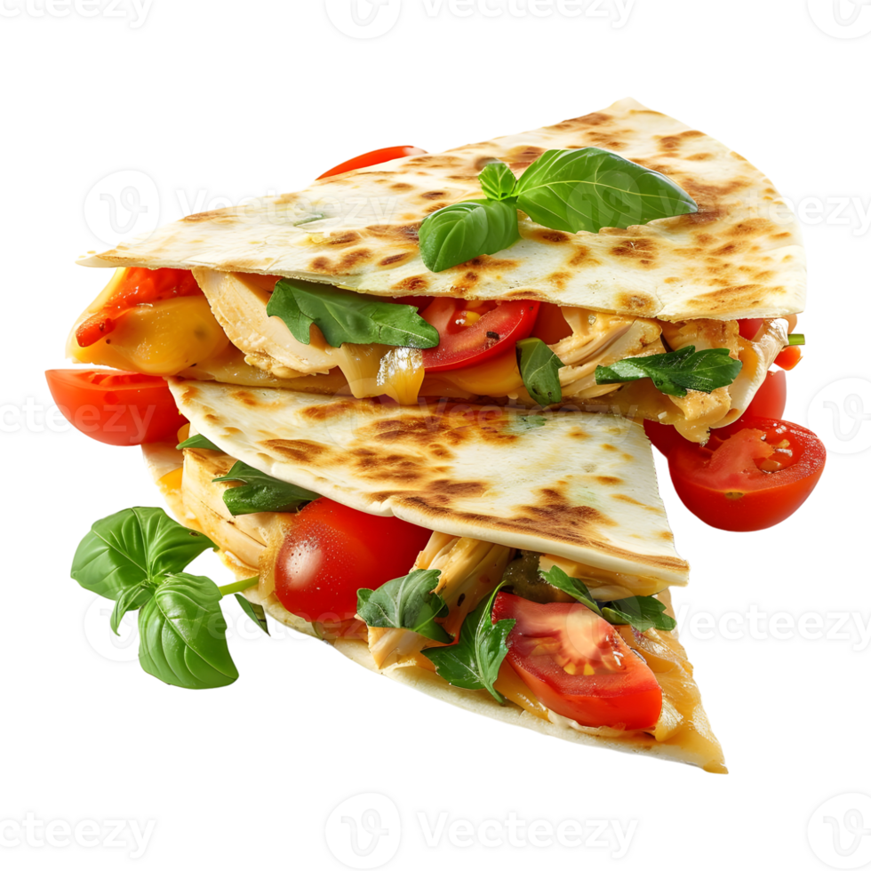 3D Rendering of a Quesadillas on Transparent Background png