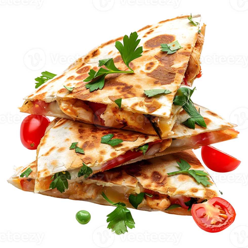 3D Rendering of a Quesadillas on Transparent Background png