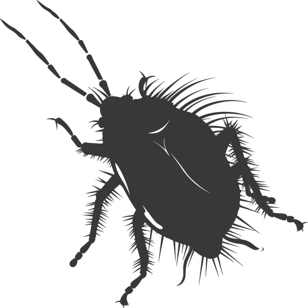 Silhouette lice animal black color only vector