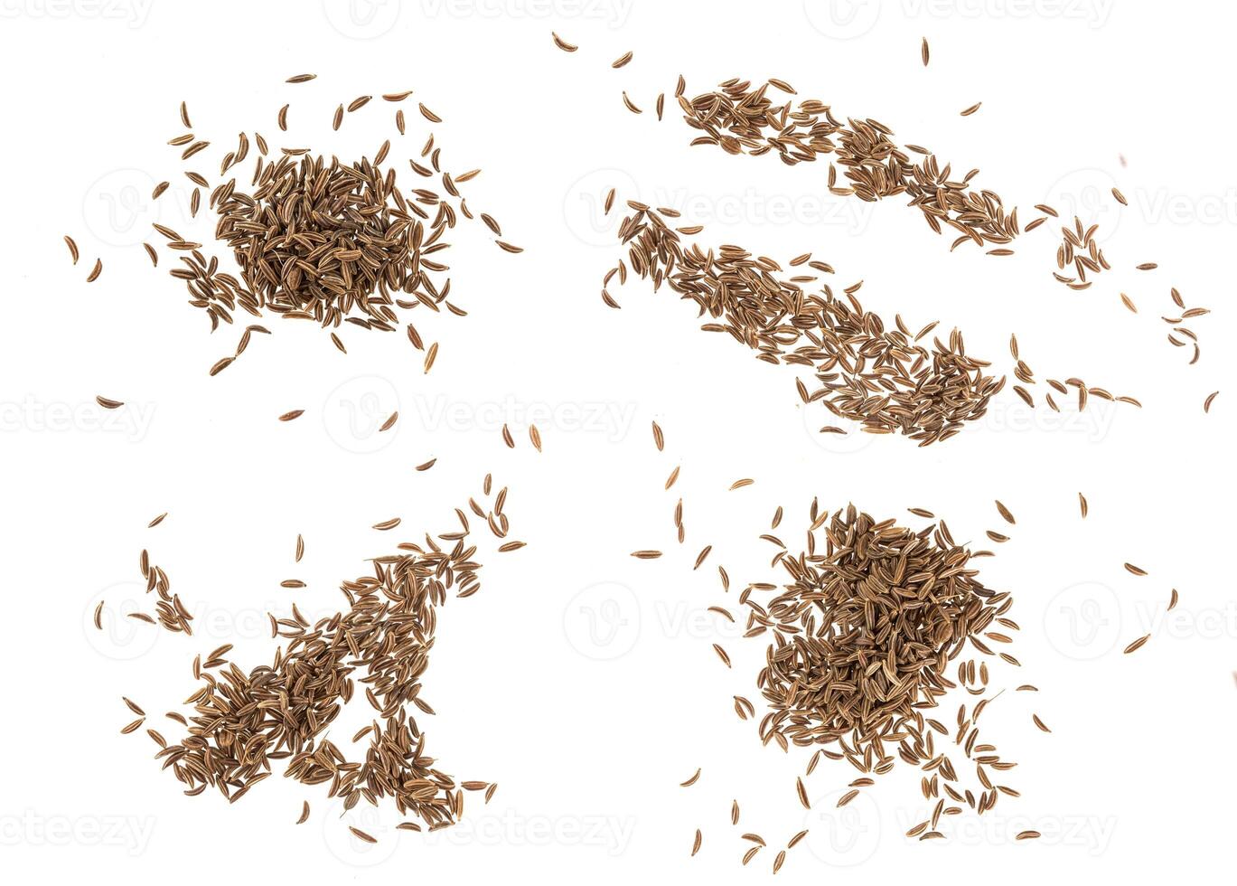 Cumin seeds isolated on white background photo