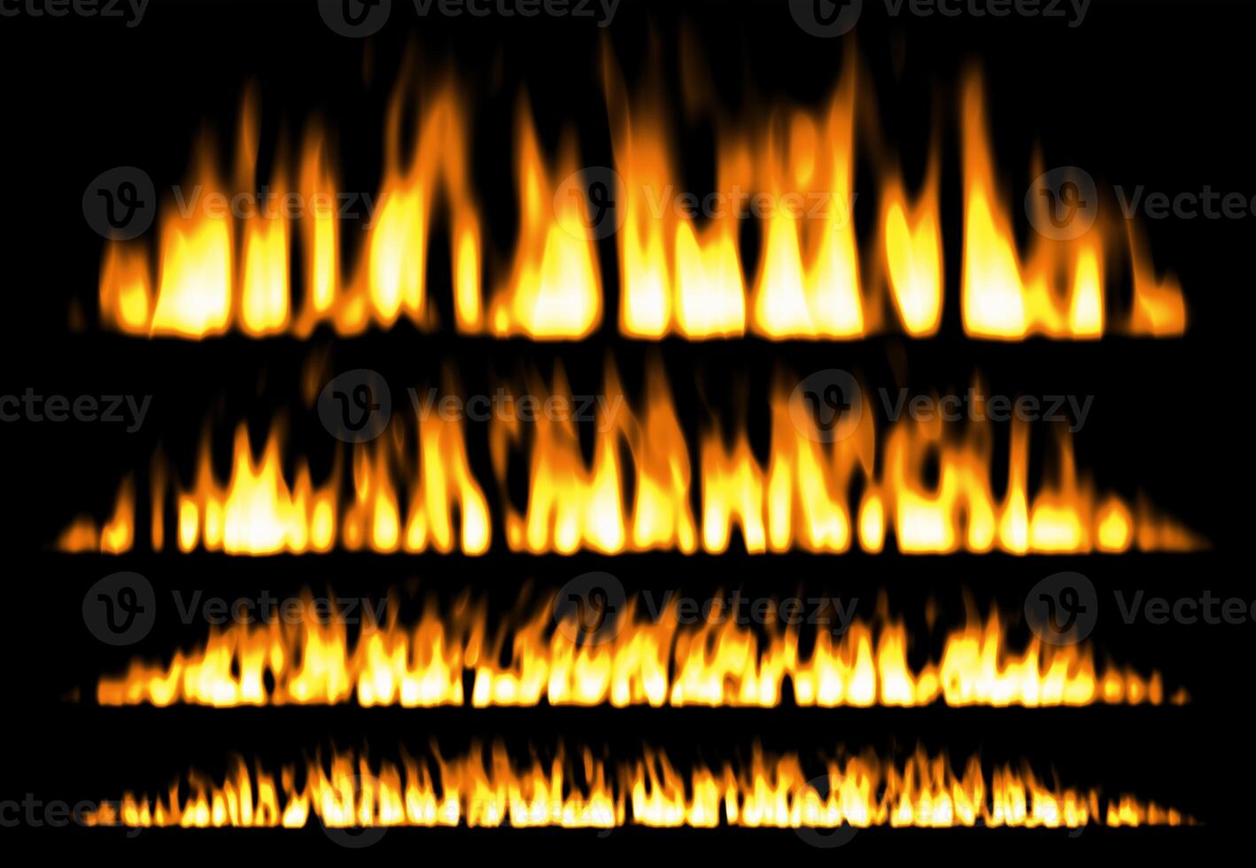 fire or fire lines isolated on black background photo