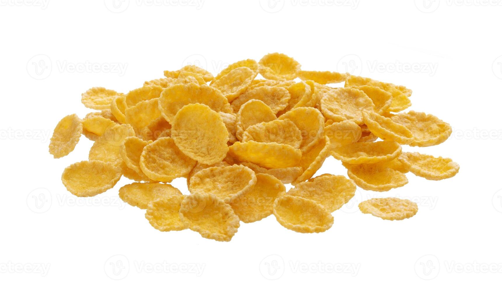 Corn flakes isolated on white background with clipping path photo