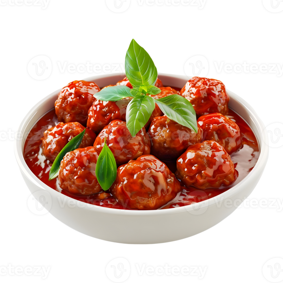 3D Rendering of a Meat Bowls in a Bowl on Transparent Background png