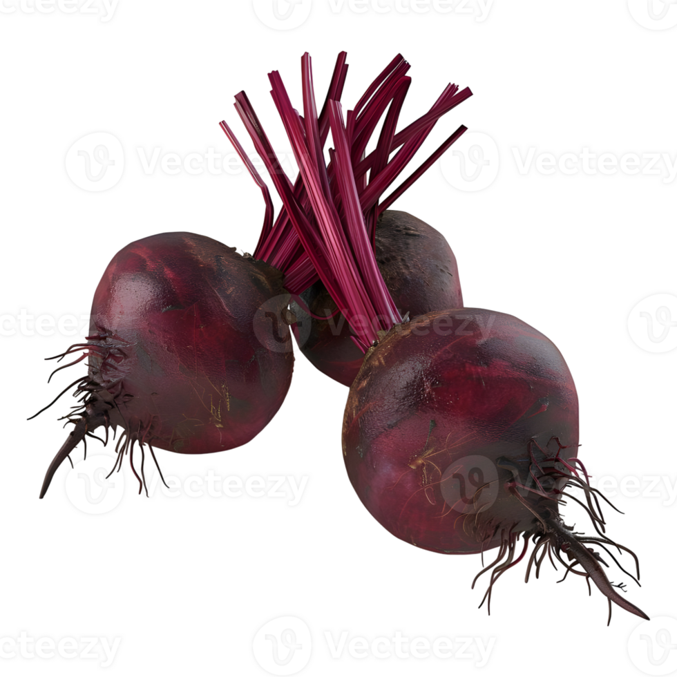 3D Rendering of a Purple Beetroot on Transparent Background png